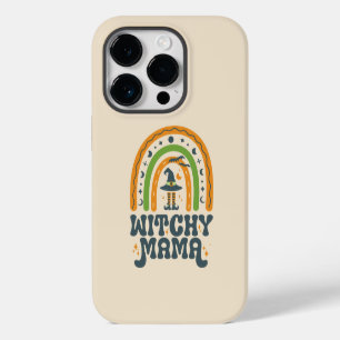 Witchy Mama Mum Mother Rainbow Groovy Halloween iPhone 14 Pro Case
