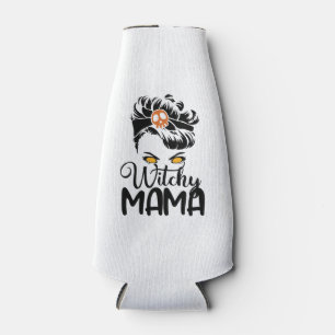 Witchy Mama, Scary Witch Mum Halloween Gifts Bottle Cooler