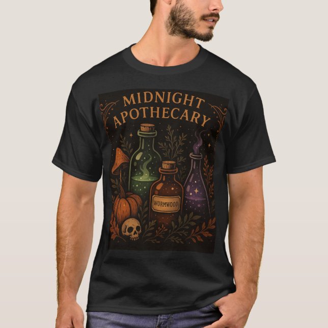Witchy Midnight Apothecary Shirt – Potion & Herb S (Front)