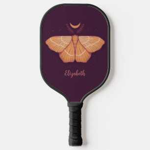 Witchy Moth Moon Magical Insect Cottagecore Name Pickleball Paddle