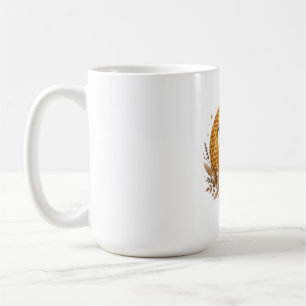 Witchy Mushroom Moon - Honeycomb Boho Coffee Mug