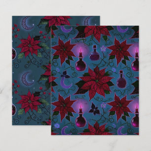 Witchy Nightshade Poinsettia Potions Paper Sheets