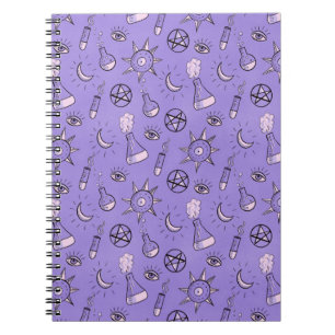 Witchy Occult Symbols Pattern - Mystical Magical Notebook