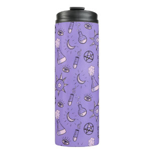 Witchy Occult Symbols Pattern - Mystical Magical Thermal Tumbler