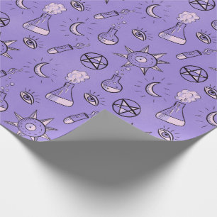 Witchy Occult Symbols Pattern - Mystical Magical Wrapping Paper