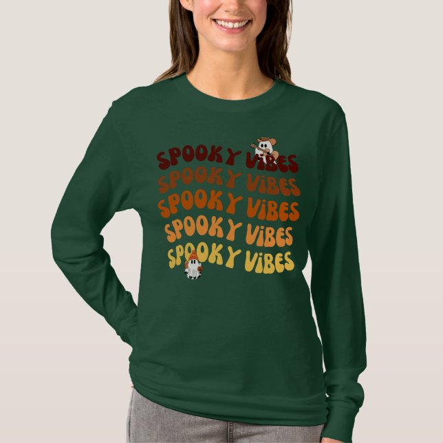Witchy October Vibes Halloween Tee (Front)