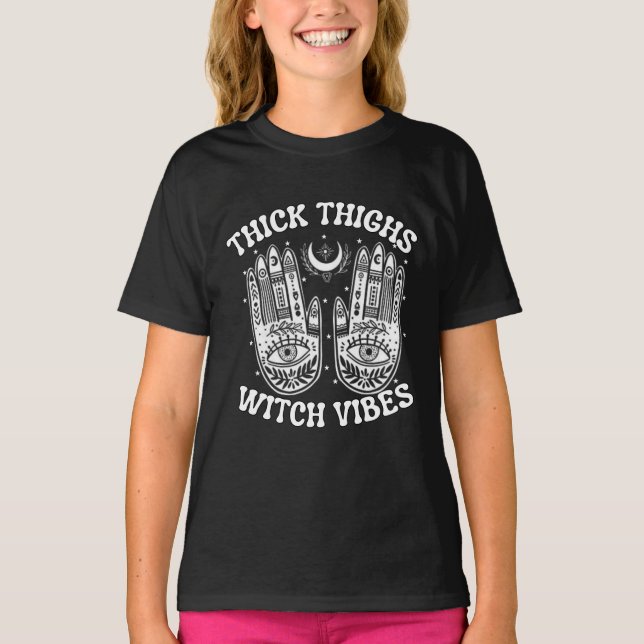 Witchy October Vibes T-shirt Halloween Tee (Front)
