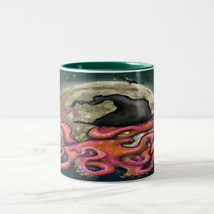 Witchy Octopus Two-Tone Coffee Mug