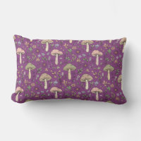 Witchy Plum Purple Fungi Seamless Pattern Gift