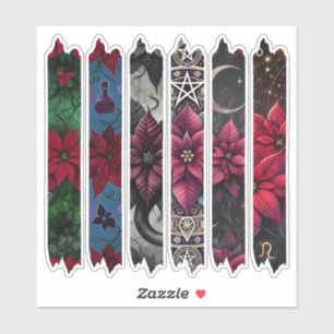 Witchy Poinsettia Washi Tape Scrapbook Stickers