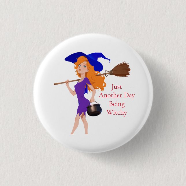 Witchy Redhead Thunder_Cove  3 Cm Round Badge (Front)
