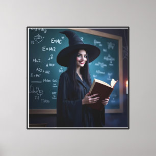 Witchy Science Teacher – Magical Classroom Canvas Print