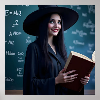 Witchy Science Teacher – Magical Classroom  Poster