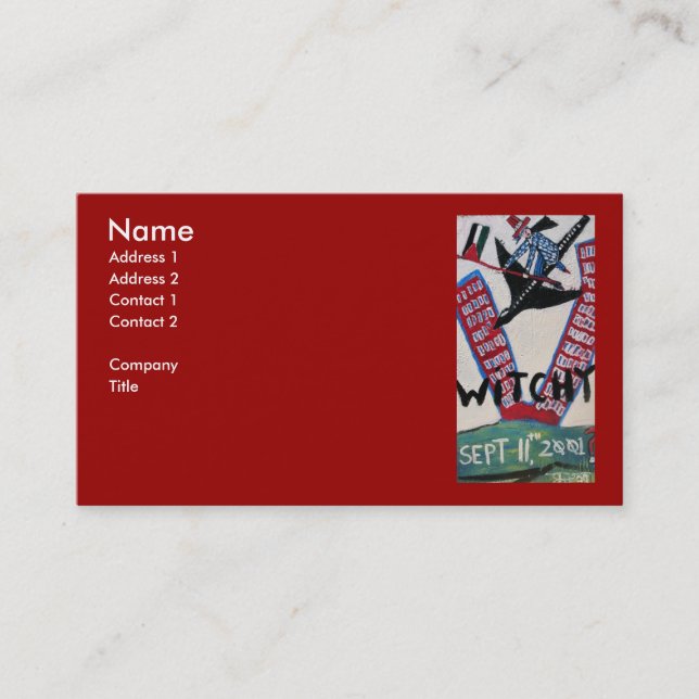 WITCHY SEPT 11 BUSINESS CARD (Front)