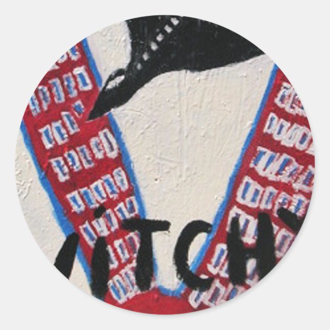 WITCHY SEPT 11 CLASSIC ROUND STICKER (Front)