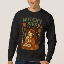 Witchy Sips Halloween T-Shirt | Cosy Witch Coffee 