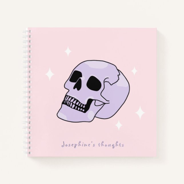 Witchy Skull Personalised Notebook (Front)