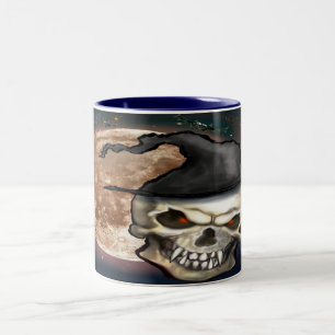 Witchy Skull Two-Tone Coffee Mug