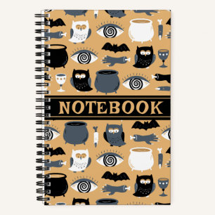 Witchy Spooky Horror Halloween Notebook