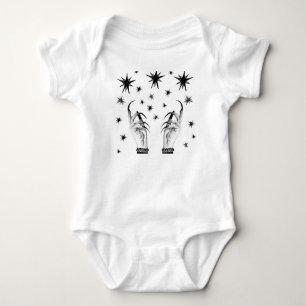 Witchy Stars: Halloween Night Background Baby Bodysuit