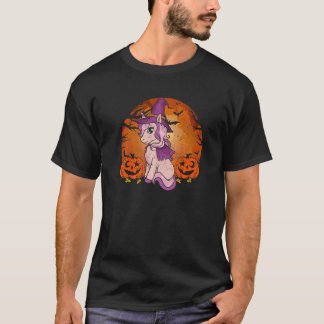 Witchy Unicorn Halloween Cute Fantasy Creature Aut T-Shirt