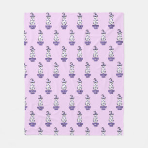 "Witchy Vibes" Halloween Witch Ghost Purple Fleece Blanket