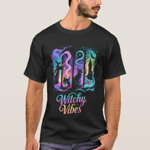 Witchy Vibes Mystical Witch Cat Potion T-Shirt