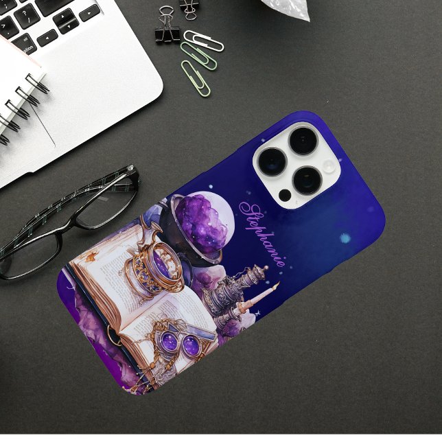 Witchy Vibes Spell Book Custom Name Case-Mate iPhone Case (Creator Uploaded)