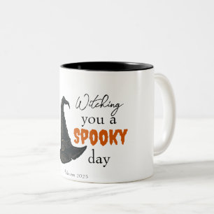 Witchy Vibes - Spooky & Stylish Two-Tone Coffee Mug