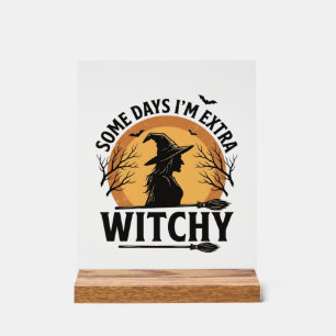 Witchy Vintage Halloween Quote Vector Design_1 Acrylic Sign