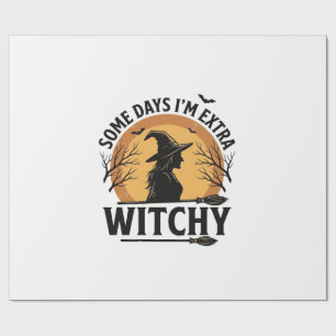 Witchy Vintage Halloween Quote Vector Design_1 Wrapping Paper