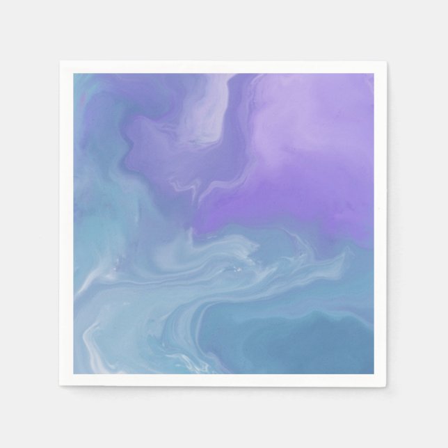 Witchy Watercolor Purple and Teal Darkly Feminine Napkin (Front)