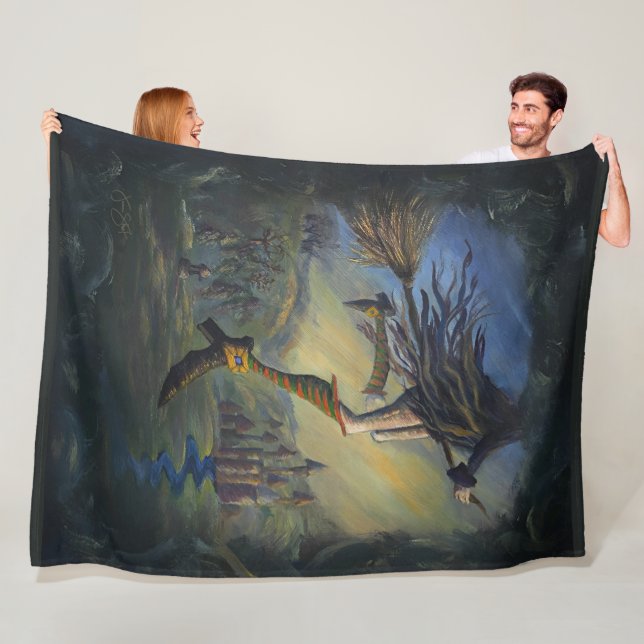Witchy Woman Fleece Blanket (In Situ)