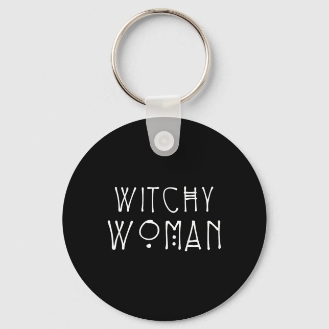 Witchy Woman Halloween Costume  Key Ring (Front)