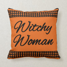 Witchy Woman Halloween Pillow