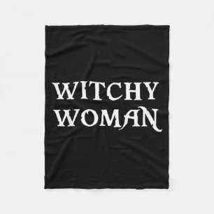 Witchy Woman Halloween Witch Funny Fleece Blanket