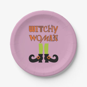 WITCHY WOMAN! PAPER PLATE