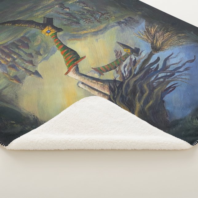 Witchy Woman Sherpa Blanket (3/4)