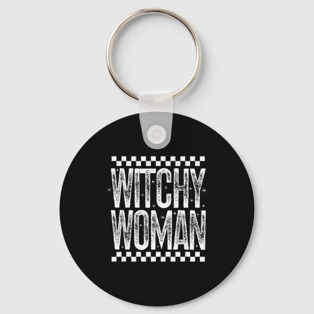 Witchy Woman Soky Mama Retro Halloween Season Quot Key Ring (Front)