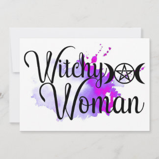 Witchy Woman Watercolor Thank You Card