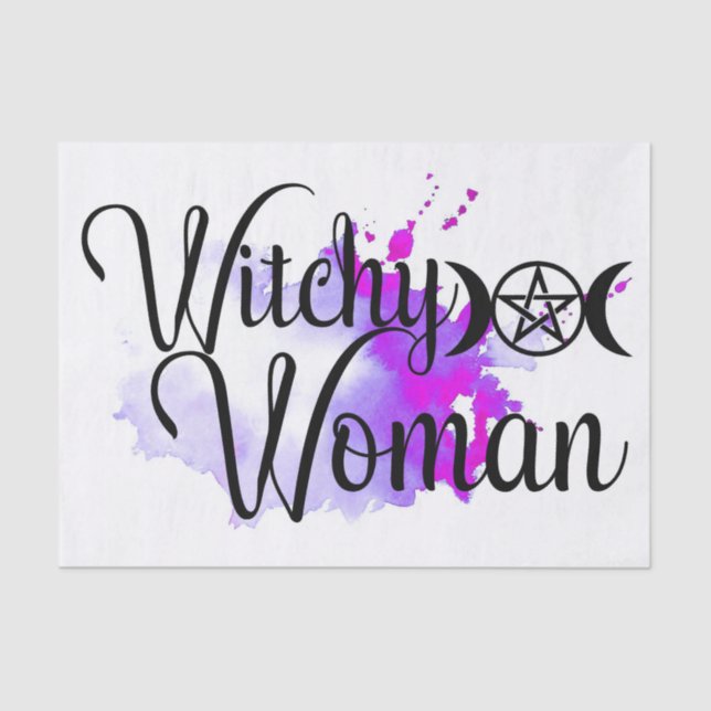Witchy Woman Watercolor Tissue Paper (Front)