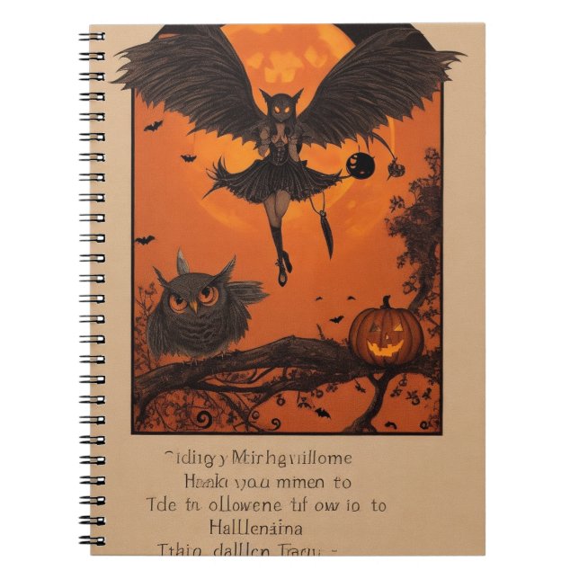 Witchy Wonders Halloween Notebook (Front)