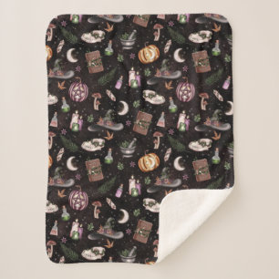 Witchy Woodland Sherpa Blanket