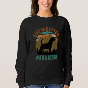 With A Beagle Distressed Mountains Sweatshirt