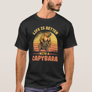 With A Capybara Fitness Bodybuilder Rodent T-Shirt