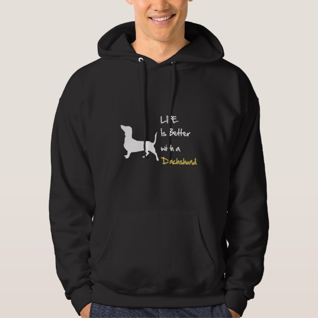 With A Dachshund Hoodie (Front)