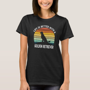 With A Golden Retriever Dad Retriever Mum T-Shirt