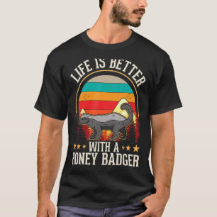 with a Honey Badger T-Shirt