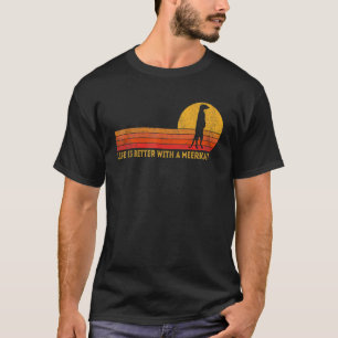 With A Meerkat Meerkat Retro T-Shirt