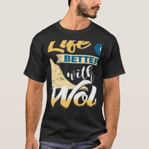 With A Wolf Awesome Cool Designs Present T-Shirt